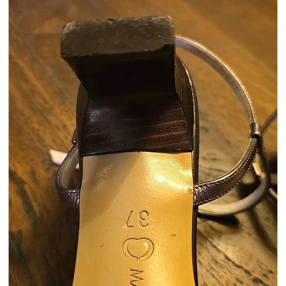 Martini Osvaldo Shoes Womens 37 Bronze Metallic Strappy Slingback Heels Italy‎ - Picture 9 of 10